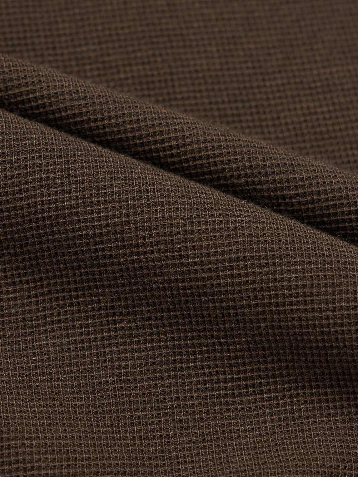 Nn07 Clive Waffle-knit Cotton And Tencel™ Modal-blend T-shirt In Brown