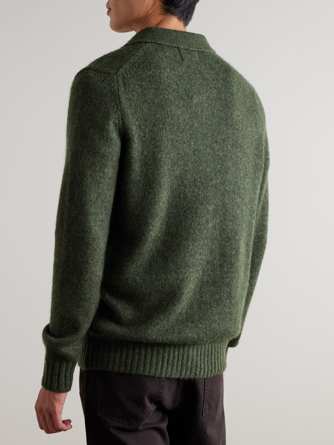 Nn07 Lee 6598 Merino Wool-blend Cardigan In Green