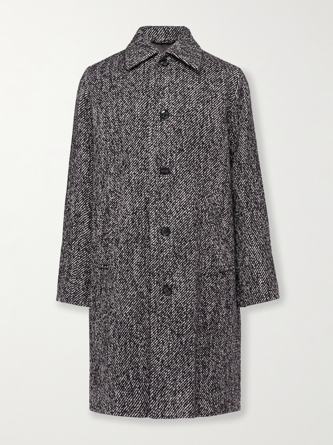 Nn07 Franco 8439 Tweed Overcoat In Gray