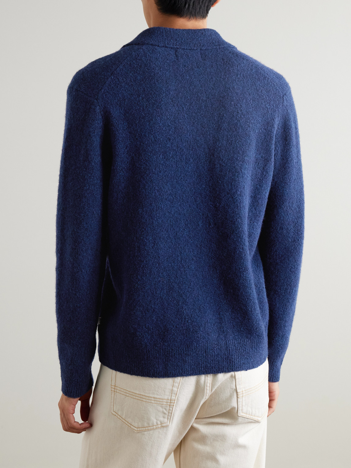  Nn07 - Hope 6683 Recycled-wool Blend Polo Sweater - Men - Blue - S 