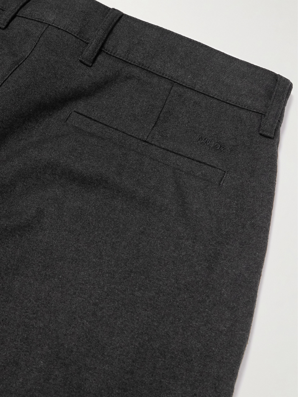 Nn07 Aden 1067 Straight-leg Recycled Grain De Poudre Trousers In Black