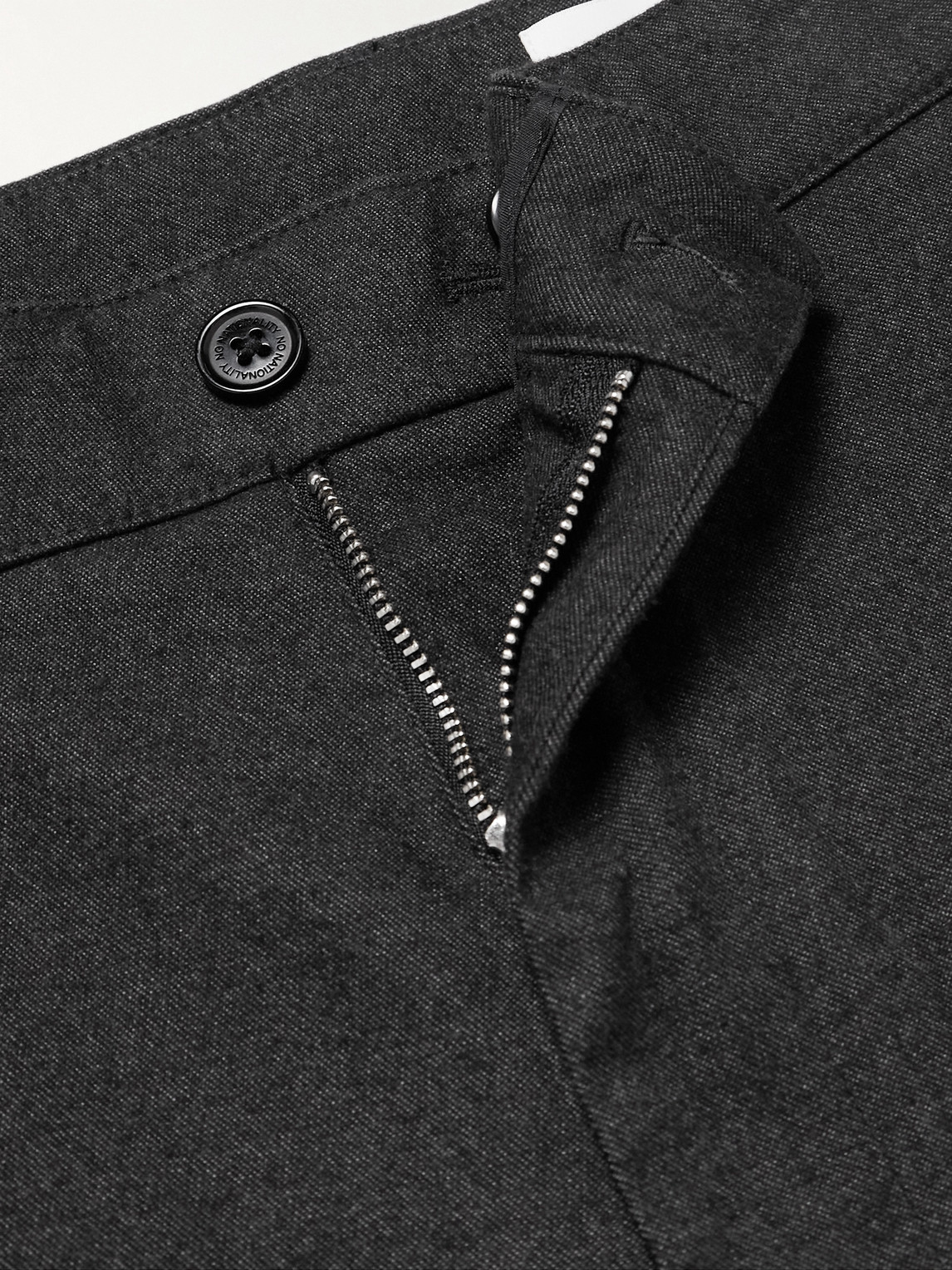 Nn07 Aden 1067 Straight-leg Recycled Grain De Poudre Trousers In Black