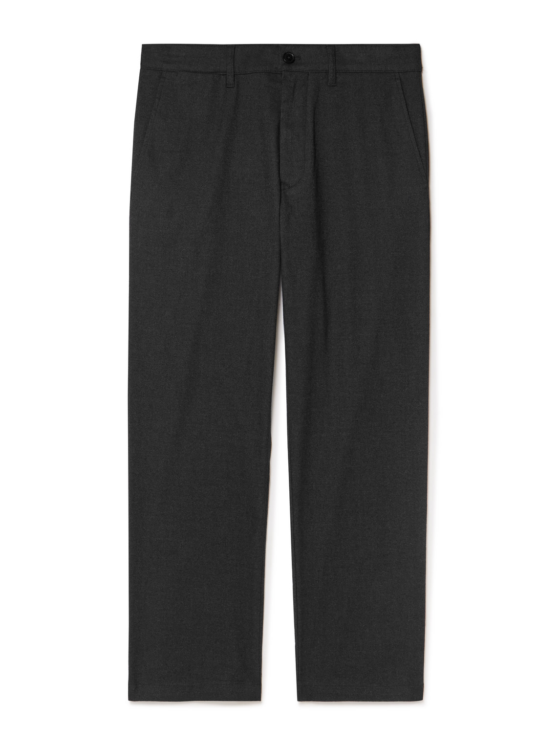 Nn07 Aden 1067 Straight-leg Recycled Grain De Poudre Trousers In Black