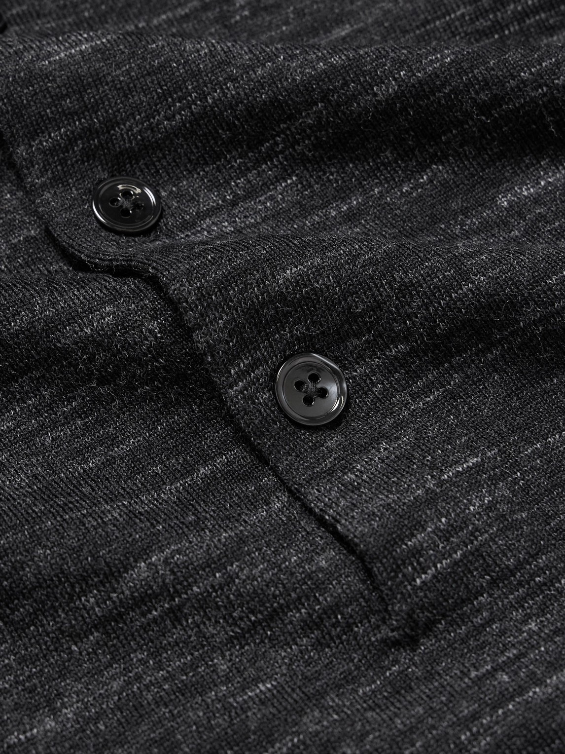 Nn07 Raymond 60010 Space-dyed Wool Polo Shirt In Black