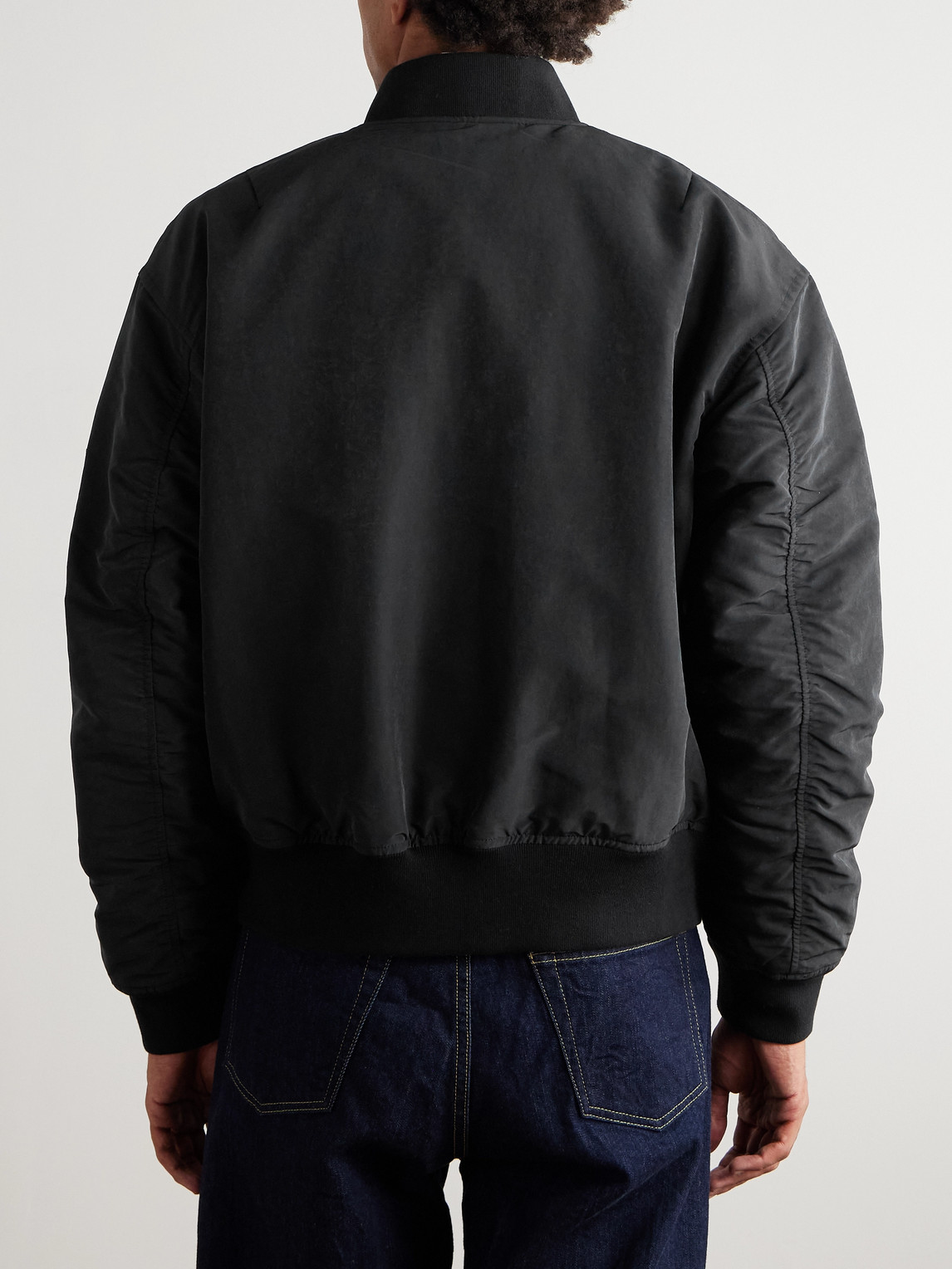 Nn07 Atlas 8264 Shell Bomber Jacket In Black