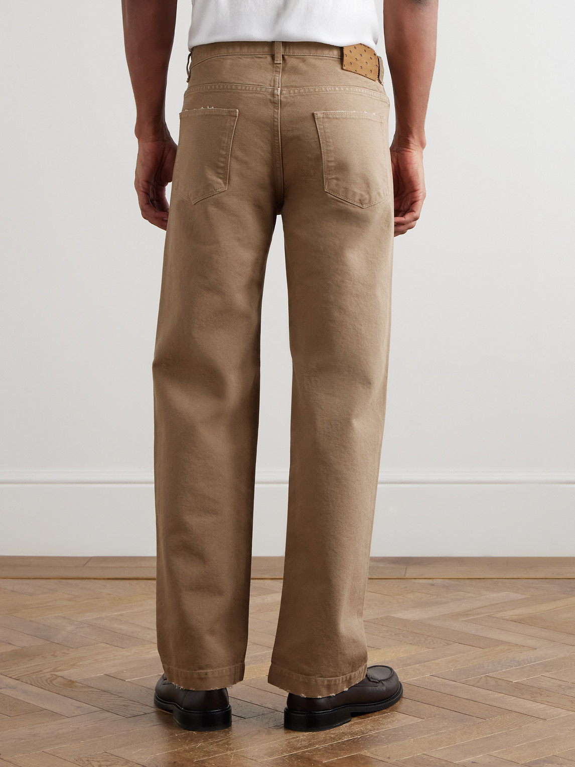 Massimo Alba Oceano Straight-leg Selvedge Jeans In Brown
