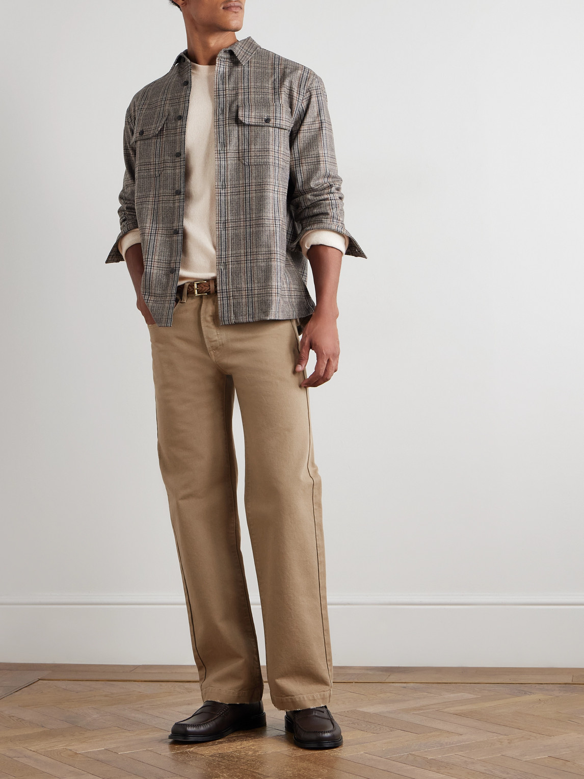 Massimo Alba Oceano Straight-leg Selvedge Jeans In Brown