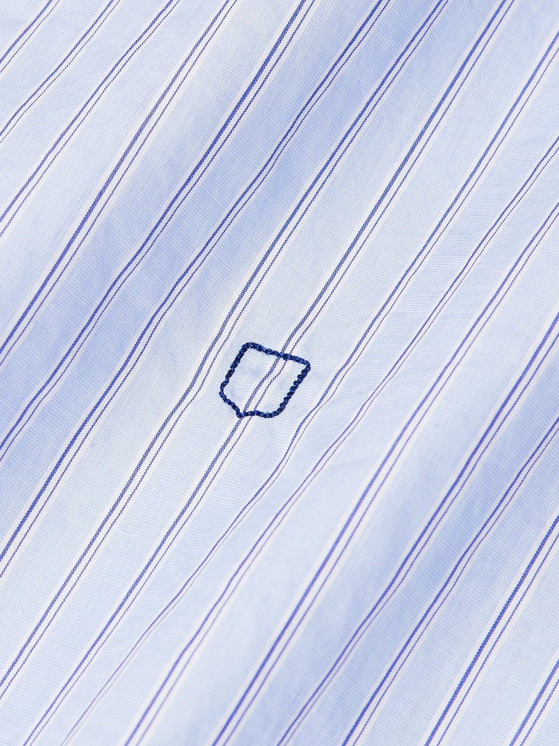 Massimo Alba Genova Striped Cotton-voile Shirt In Blue