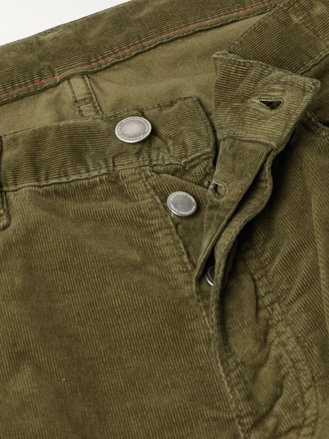 Massimo Alba Slim-fit Straight-leg Cotton-corduroy Trousers In Green