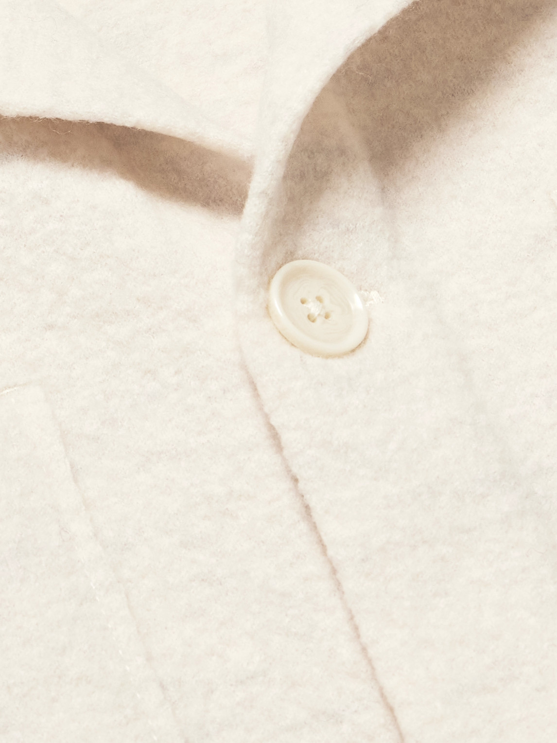  Nn07 - Jonas 6398 Brushed Merino Wool Overshirt - Men - Neutrals - M 