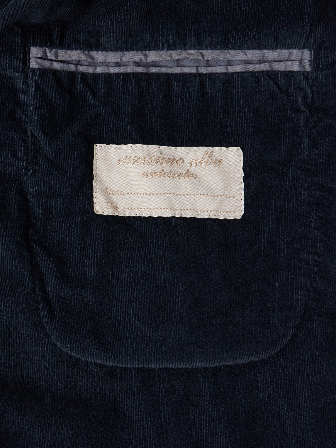 Massimo Alba Sand Cotton-corduroy Suit In Blue