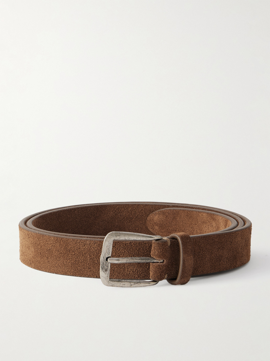 Massimo Alba 2.5cm Budapest Suede Belt In Brown