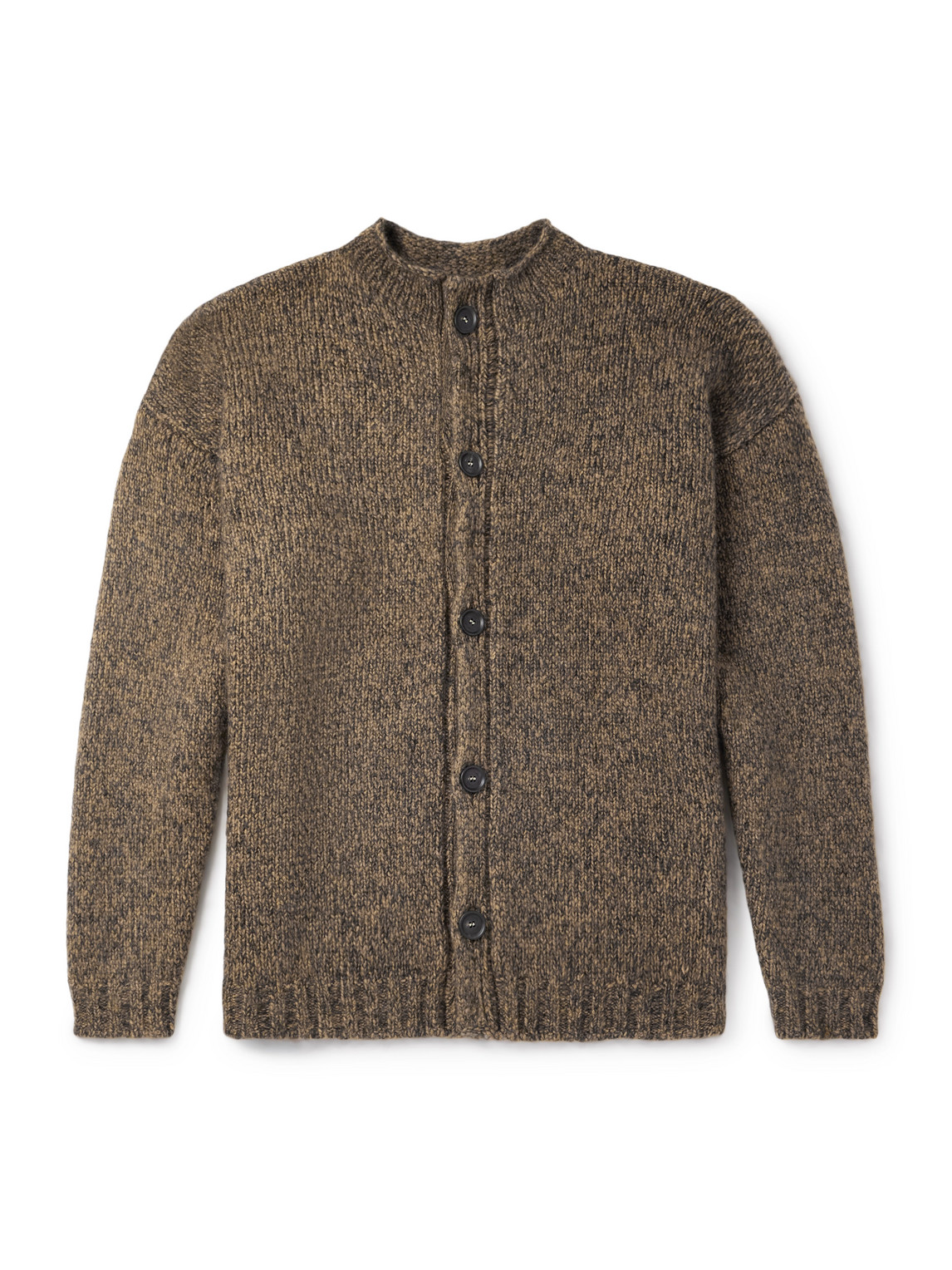 Massimo Alba Orfeo Oversized Wool, Cashmere, Mohair And Silk-blend Cardigan In Brown