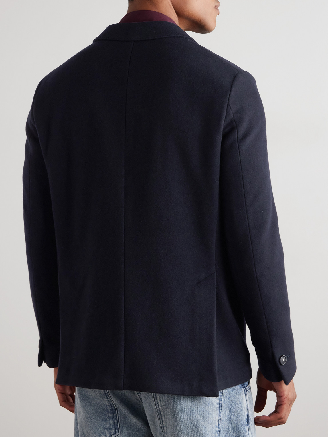 Massimo Alba Brando Double-breasted Cashmere Blazer In Blue