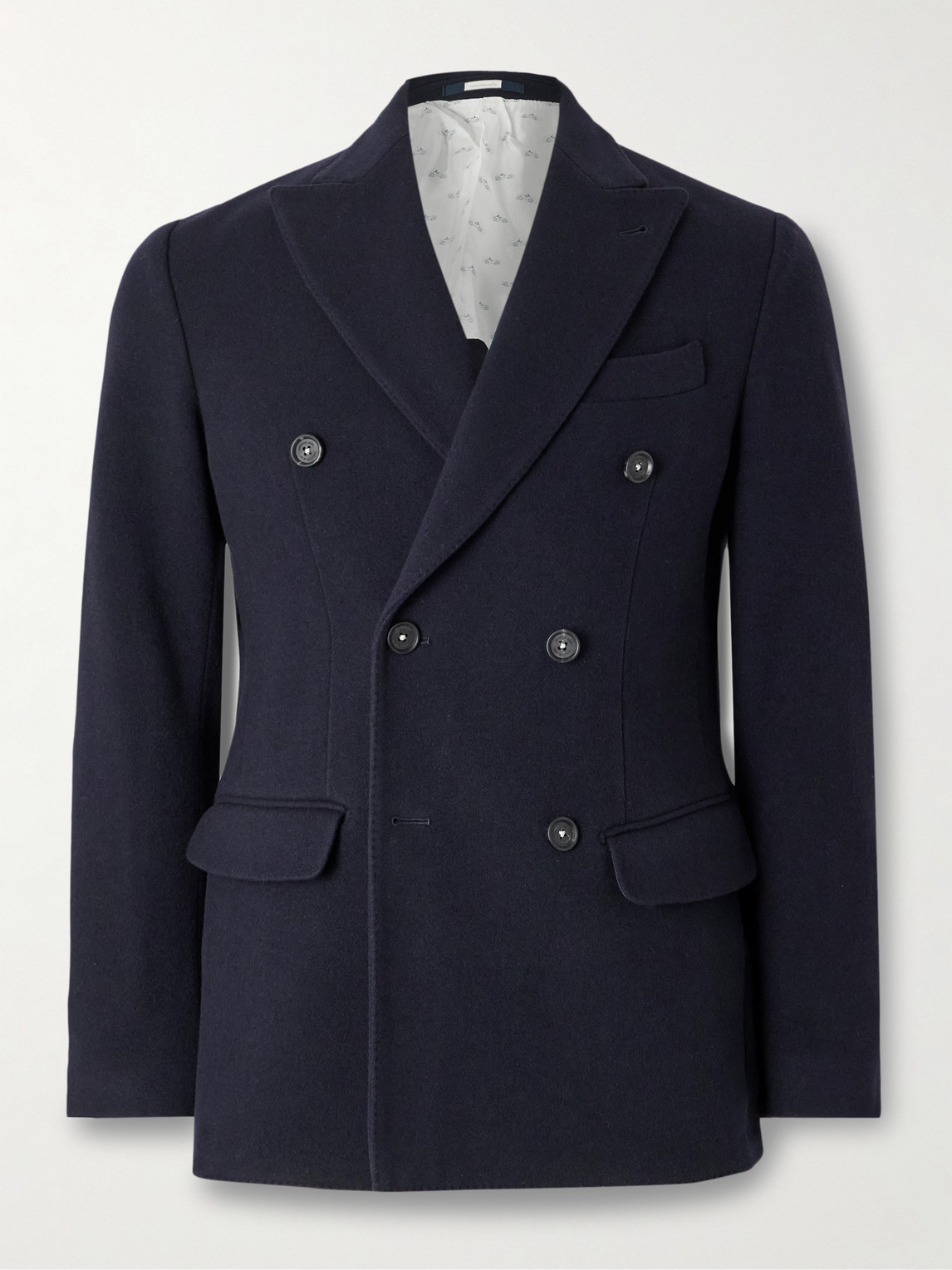 Massimo Alba Brando Double-breasted Cashmere Blazer In Blue