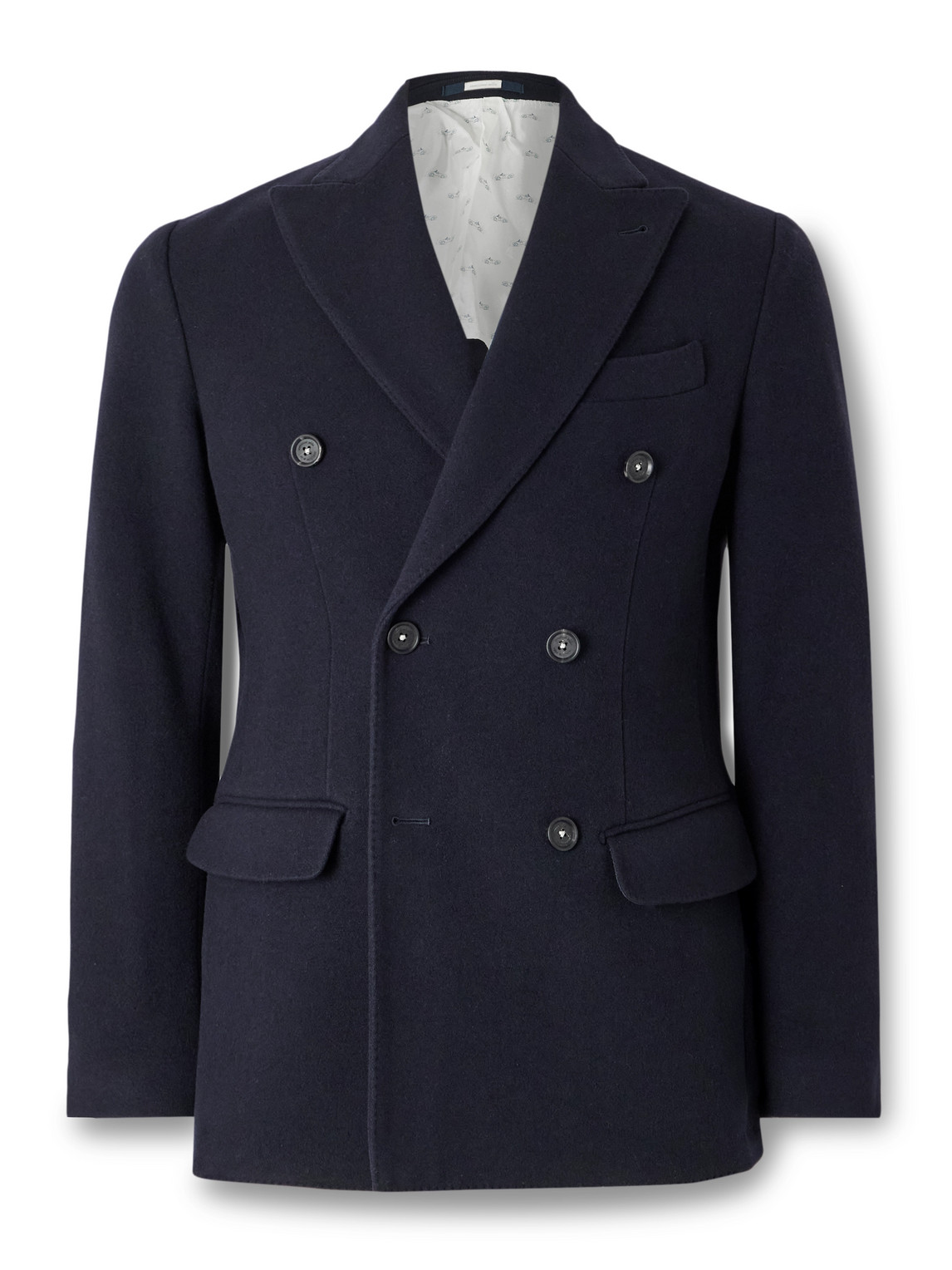 Massimo Alba Brando Double-breasted Cashmere Blazer In Blue