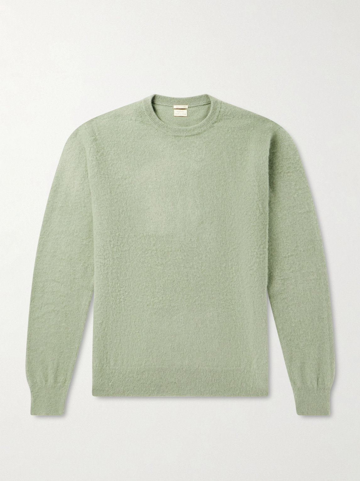 Massimo Alba Kane Brushed-cashmere Sweater In Green