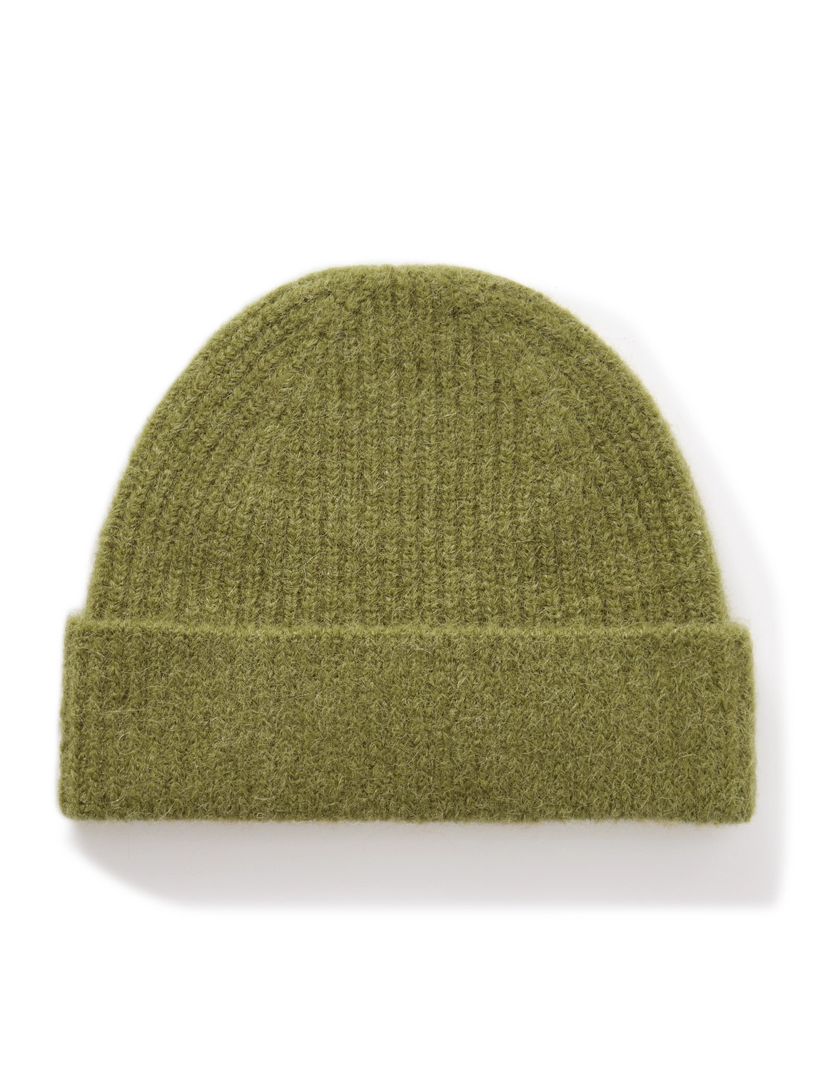 Nn07 Boris 60012 Ribbed Alpaca-blend Beanie In Green