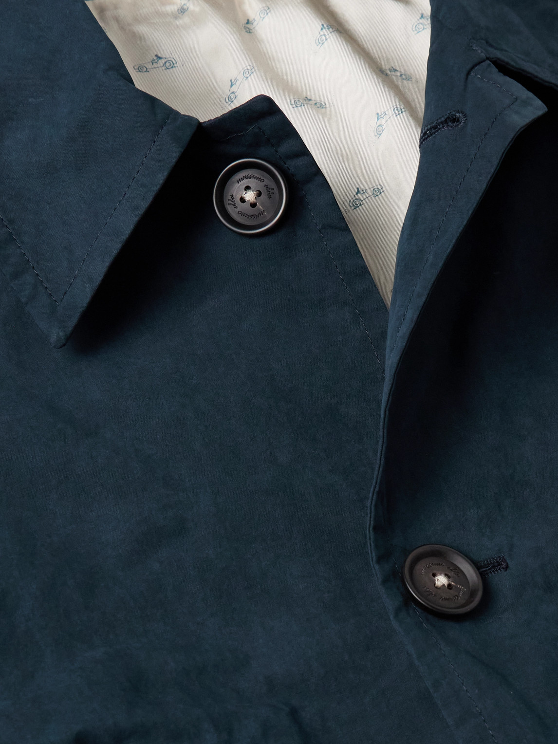 Massimo Alba Mustang Woven Trench Coat In Blue