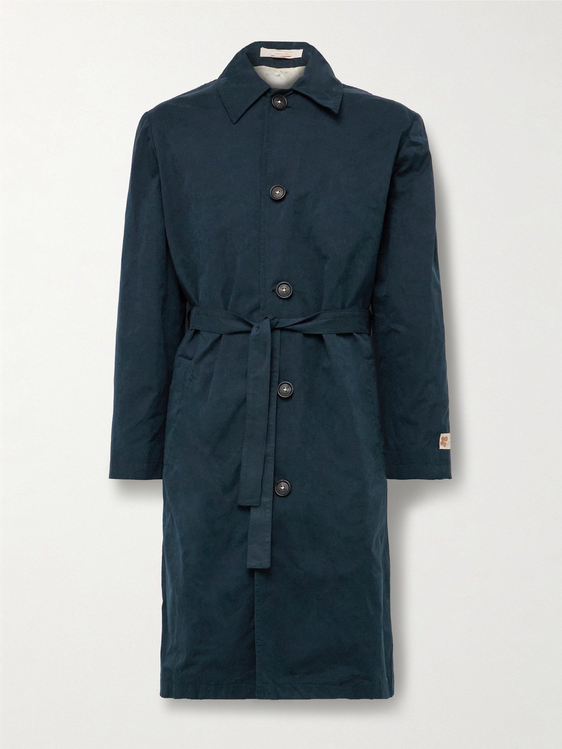 Massimo Alba Mustang Woven Trench Coat In Blue