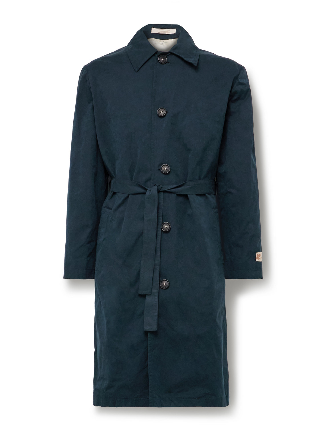 Massimo Alba Mustang Woven Trench Coat In Blue