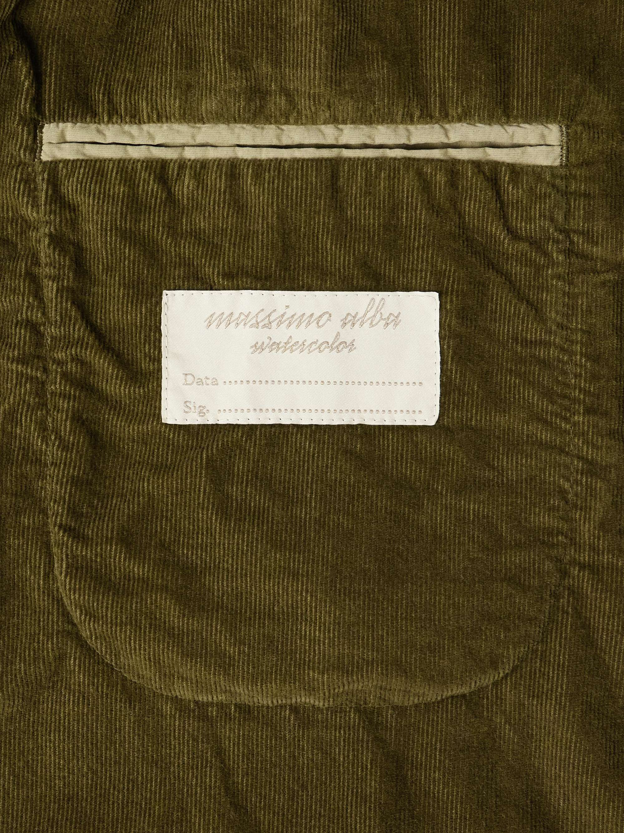 MASSIMO ALBA Unstructured Cotton-Corduroy Suit Jacket