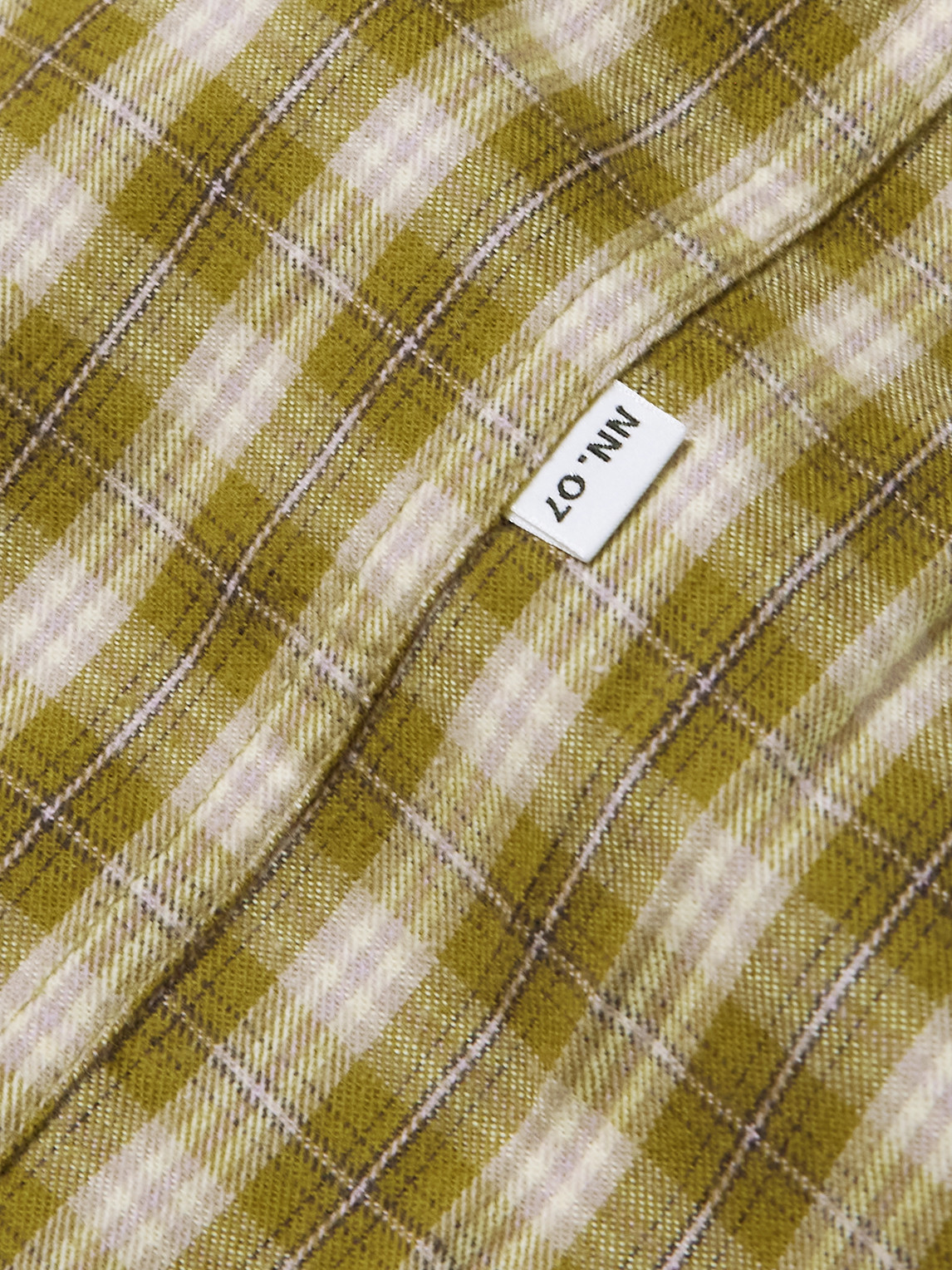 Nn07 Deon 5465 Organic Cotton-flannel Shirt In Green