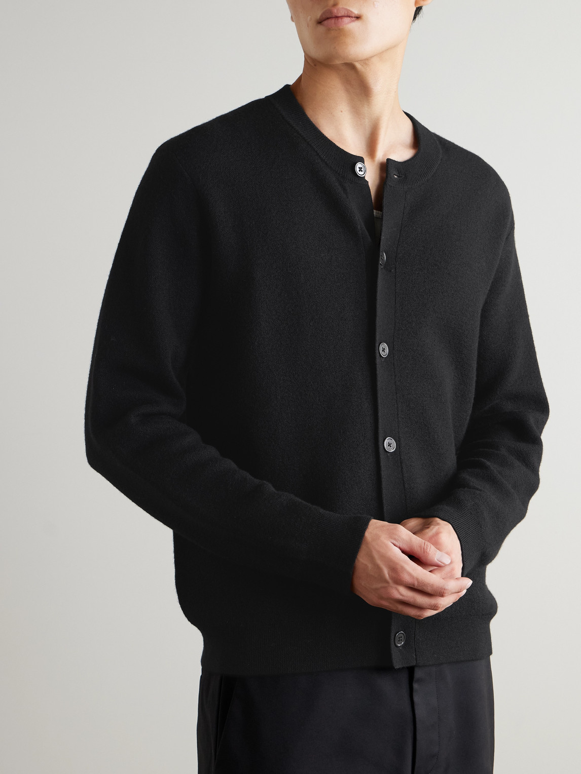 Nn07 Jasper 60017 Wool Cardigan In Black