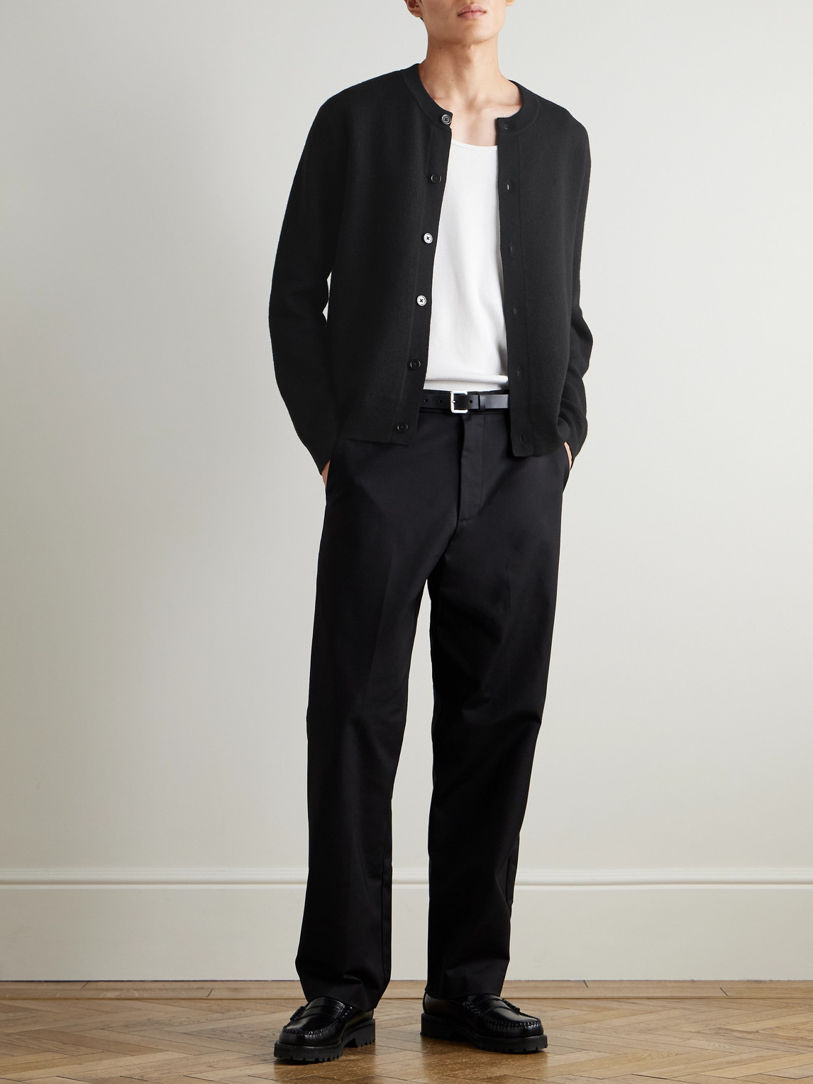 Nn07 Jasper 60017 Wool Cardigan In Black