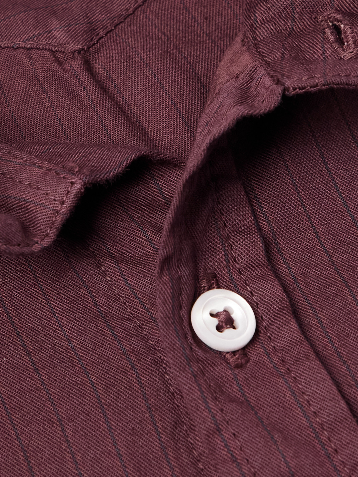 Massimo Alba Striped Cotton Shirt In Burgundy