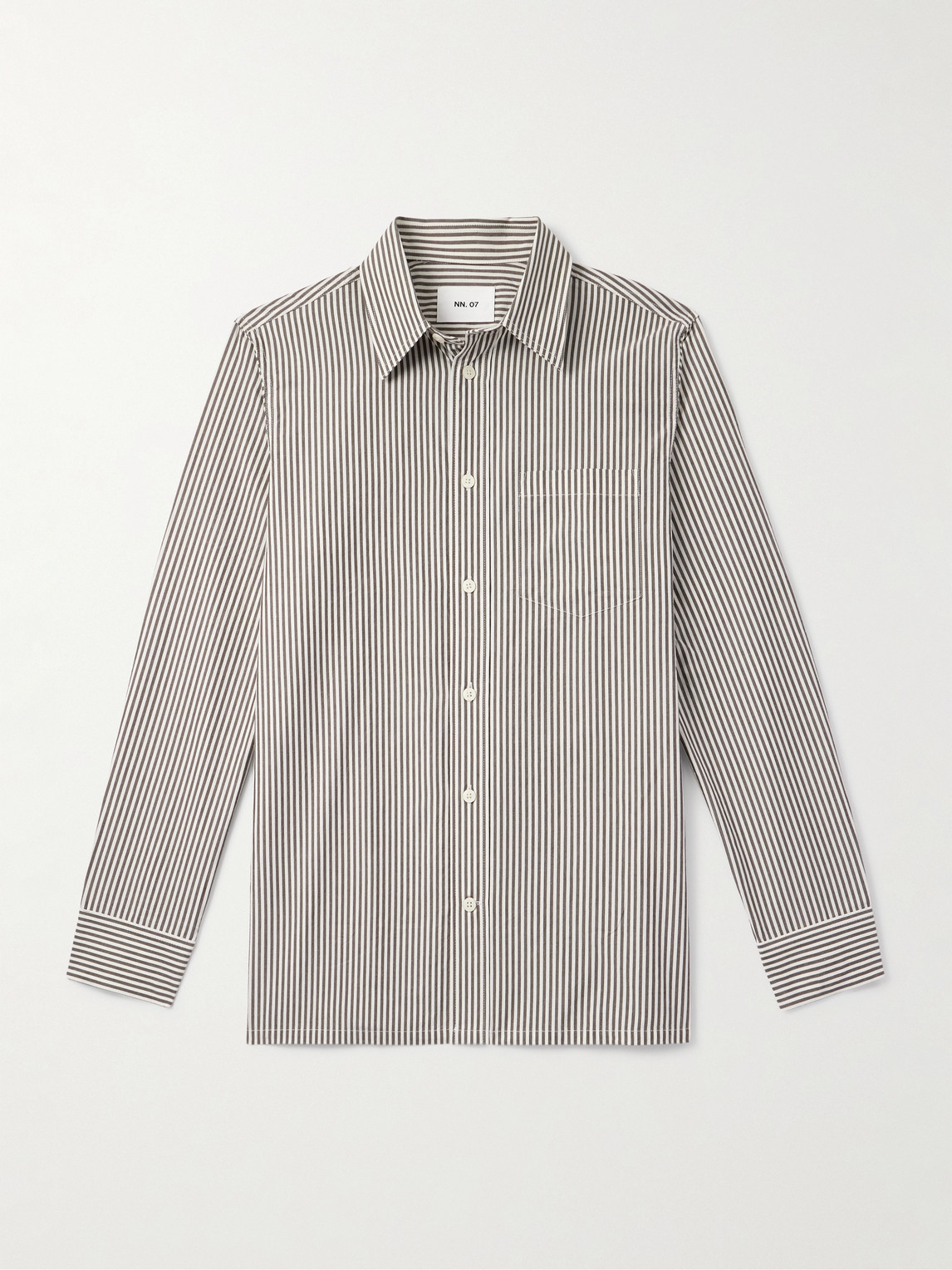 NN07 Colby 50009 triped Organic Cotton-Poplin hirt - Men