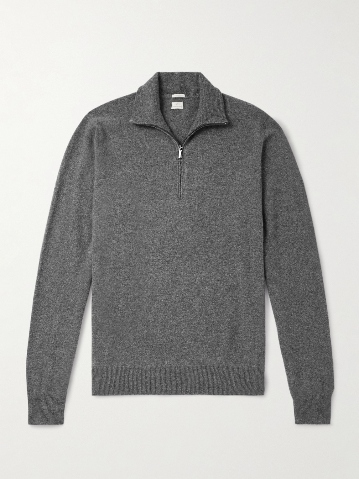 Massimo Alba Lima Cashmere Half-zip Sweater In Gray