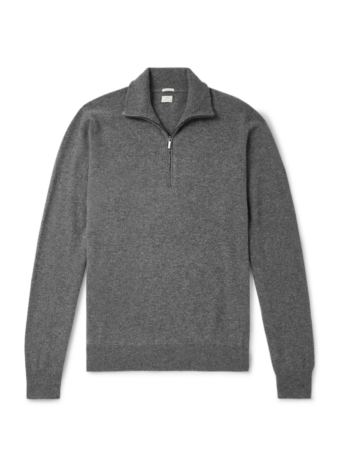 Massimo Alba Lima Cashmere Half-zip Sweater In Gray