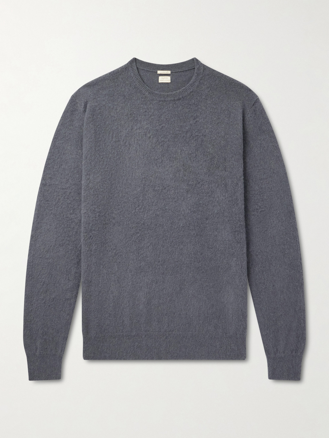 Massimo Alba Kane Brushed-cashmere Sweater In Gray