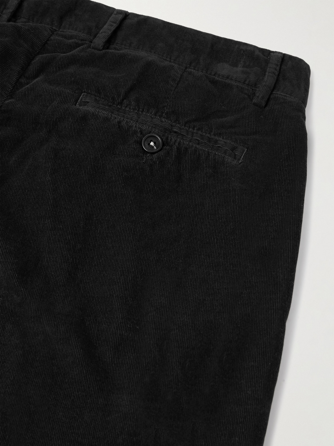 Massimo Alba Straight-leg Cotton-corduroy Trousers In Black