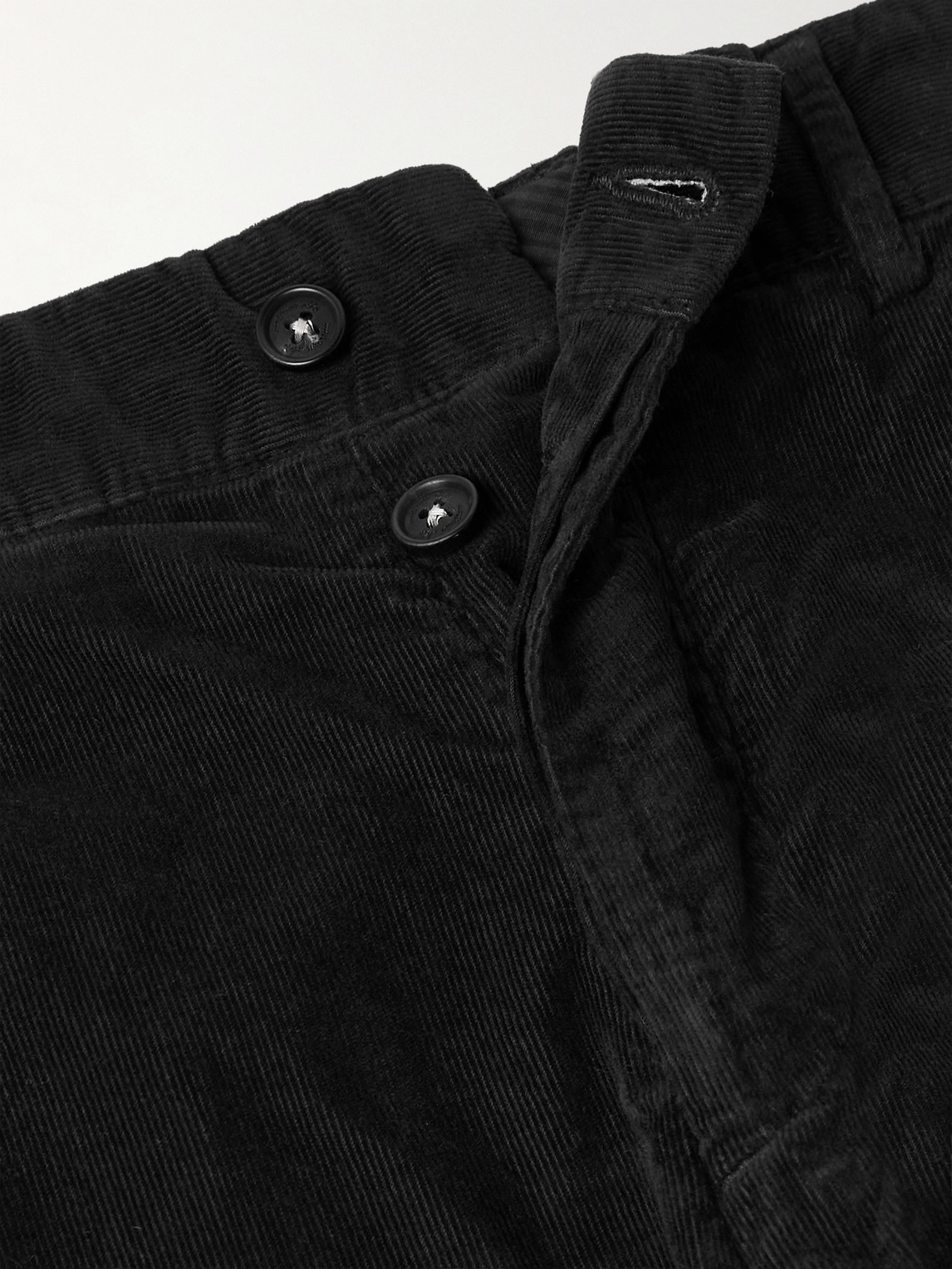 Massimo Alba Straight-leg Cotton-corduroy Trousers In Black
