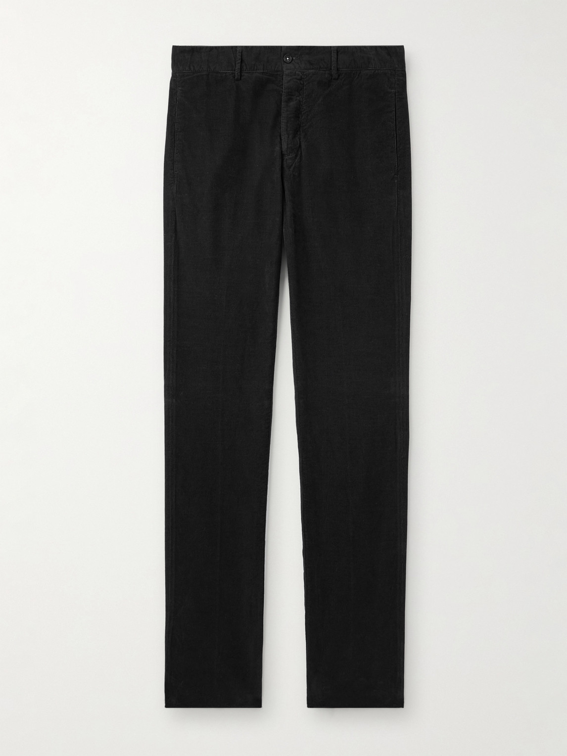 Massimo Alba Straight-leg Cotton-corduroy Trousers In Black