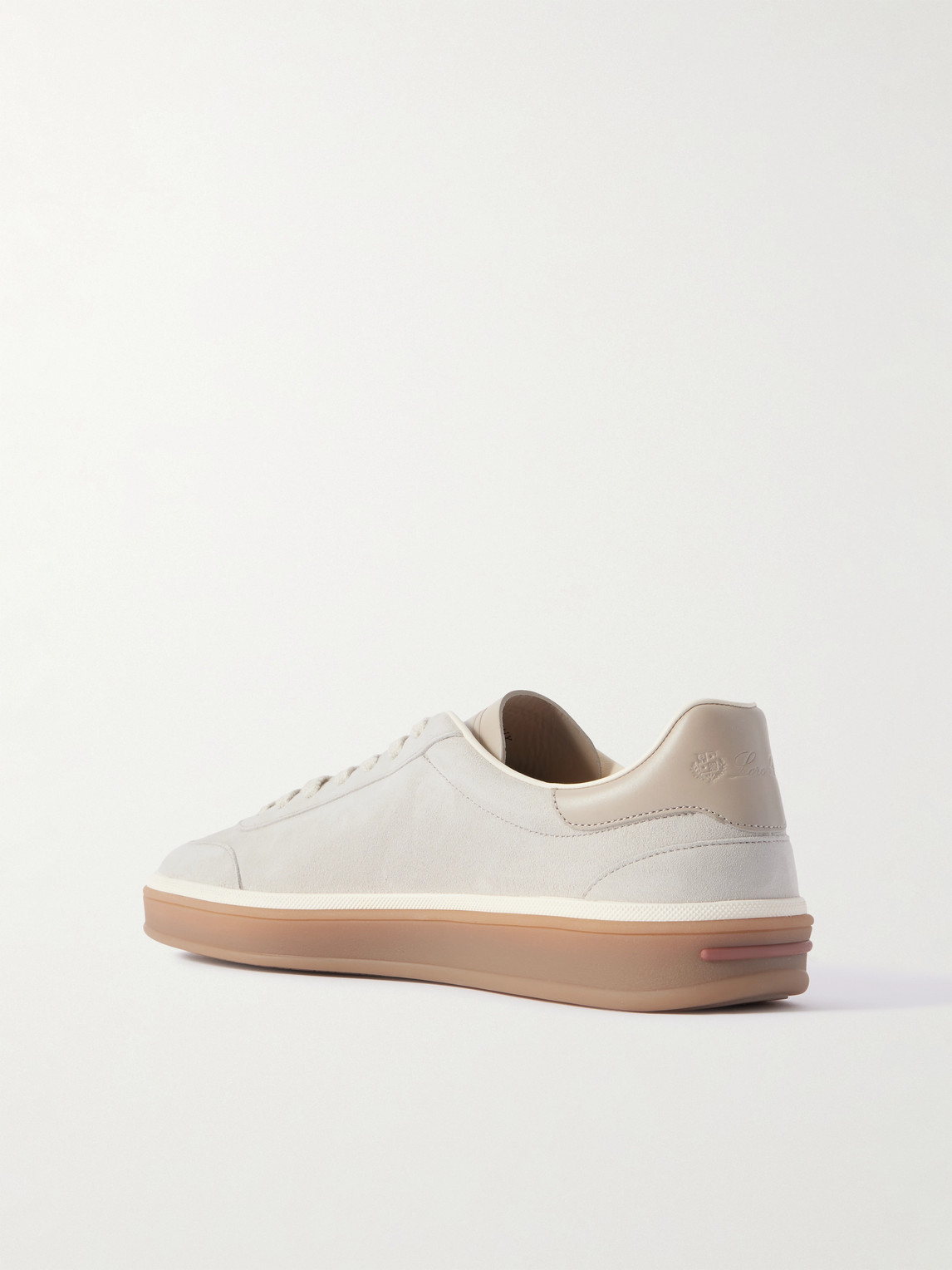 Loro Piana Tennis Walk Leather-trimmed Suede Sneakers