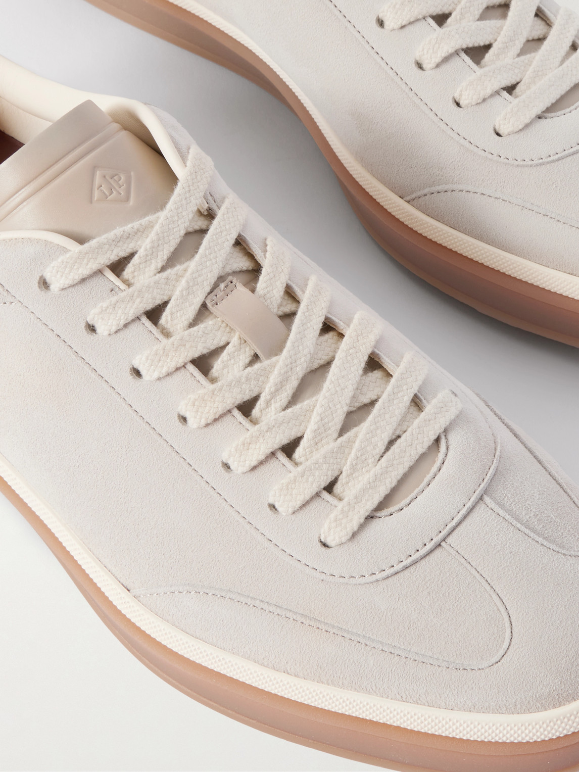 Loro Piana Tennis Walk Leather-trimmed Suede Sneakers