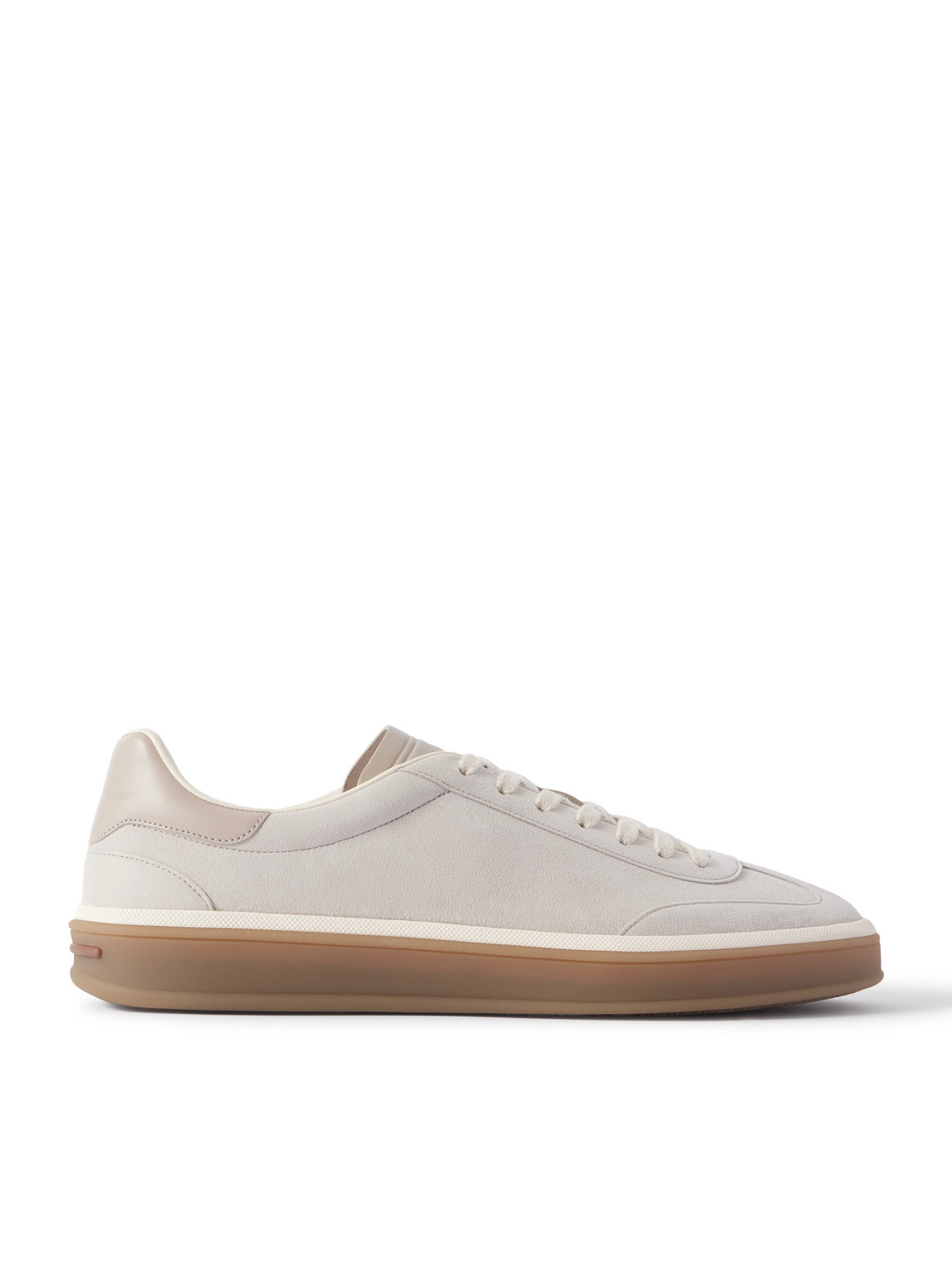 Loro Piana Tennis Walk Leather-trimmed Suede Sneakers