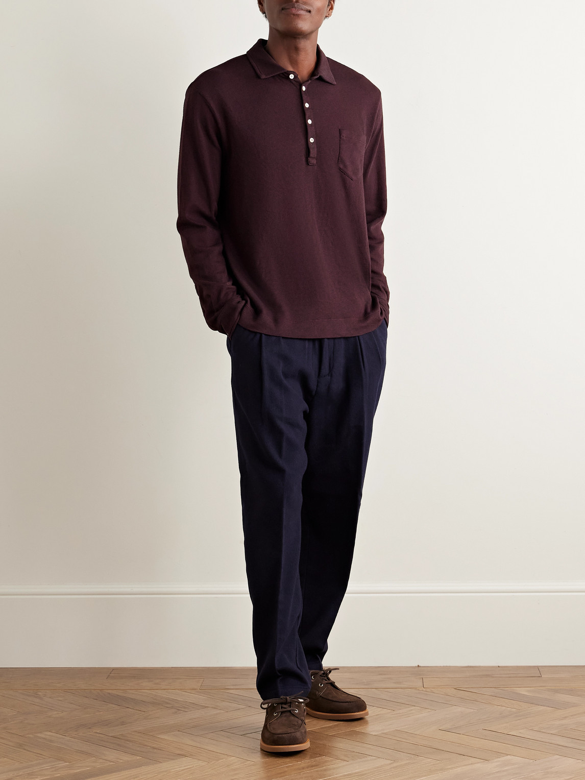 Massimo Alba Cotton-blend Polo Shirt In Purple