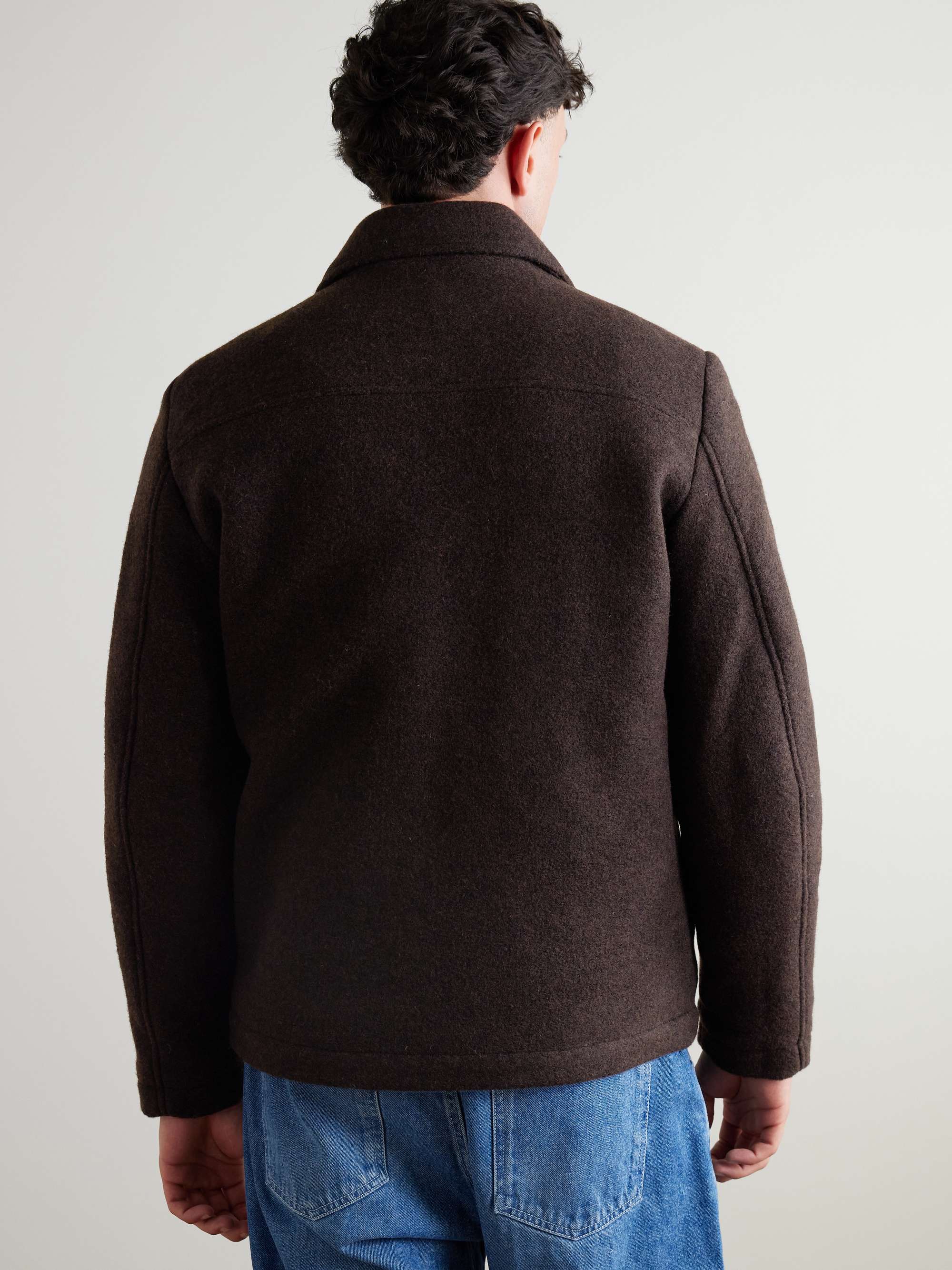 NN07 Gael Checked Brushed Wool-Blend Jacket