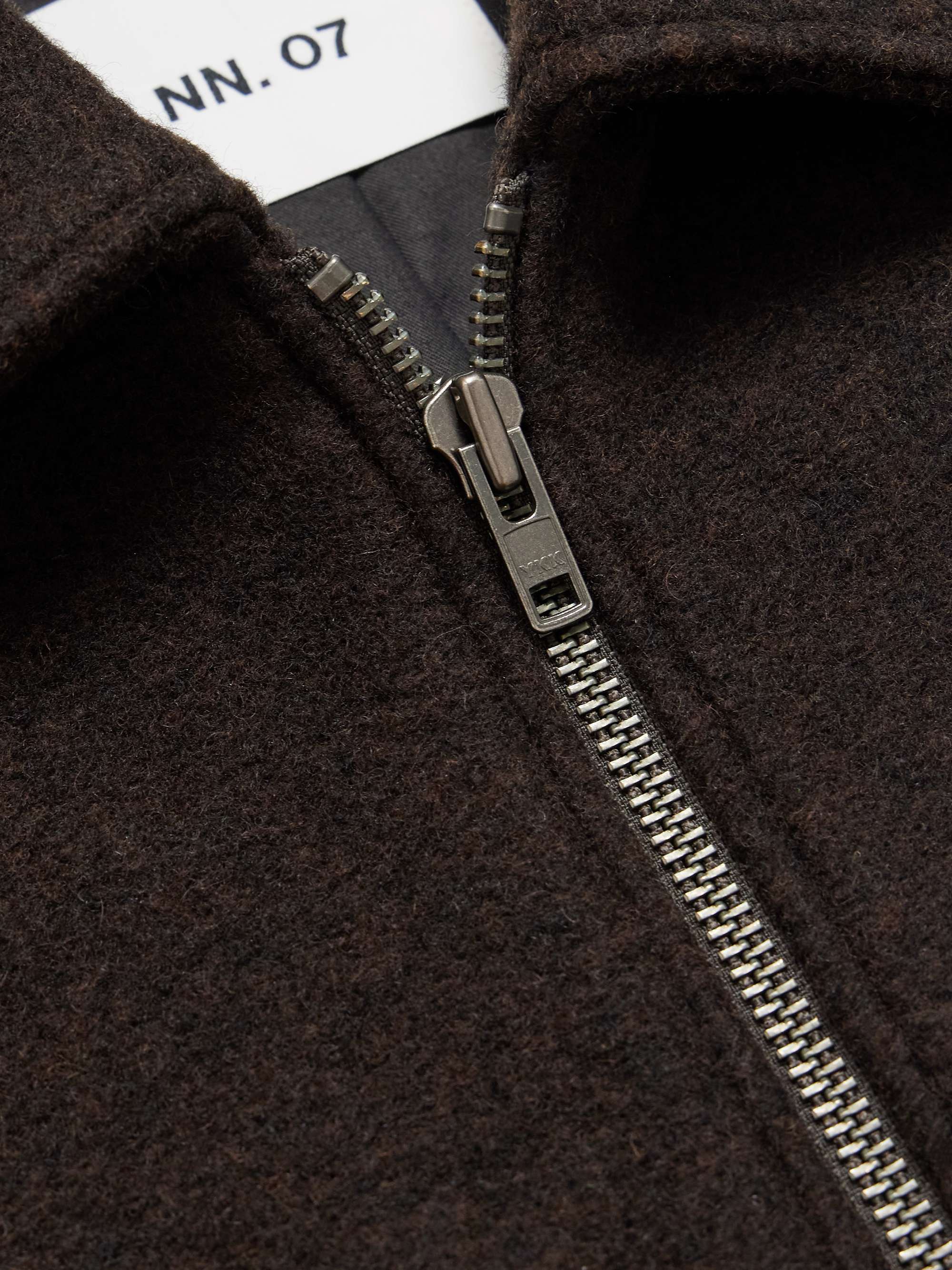 NN07 Gael Checked Brushed Wool-Blend Jacket