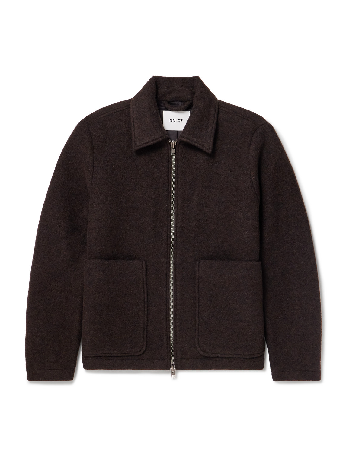 Nn07 Gael 8267 Brushed Wool-blend Jacket In Brown