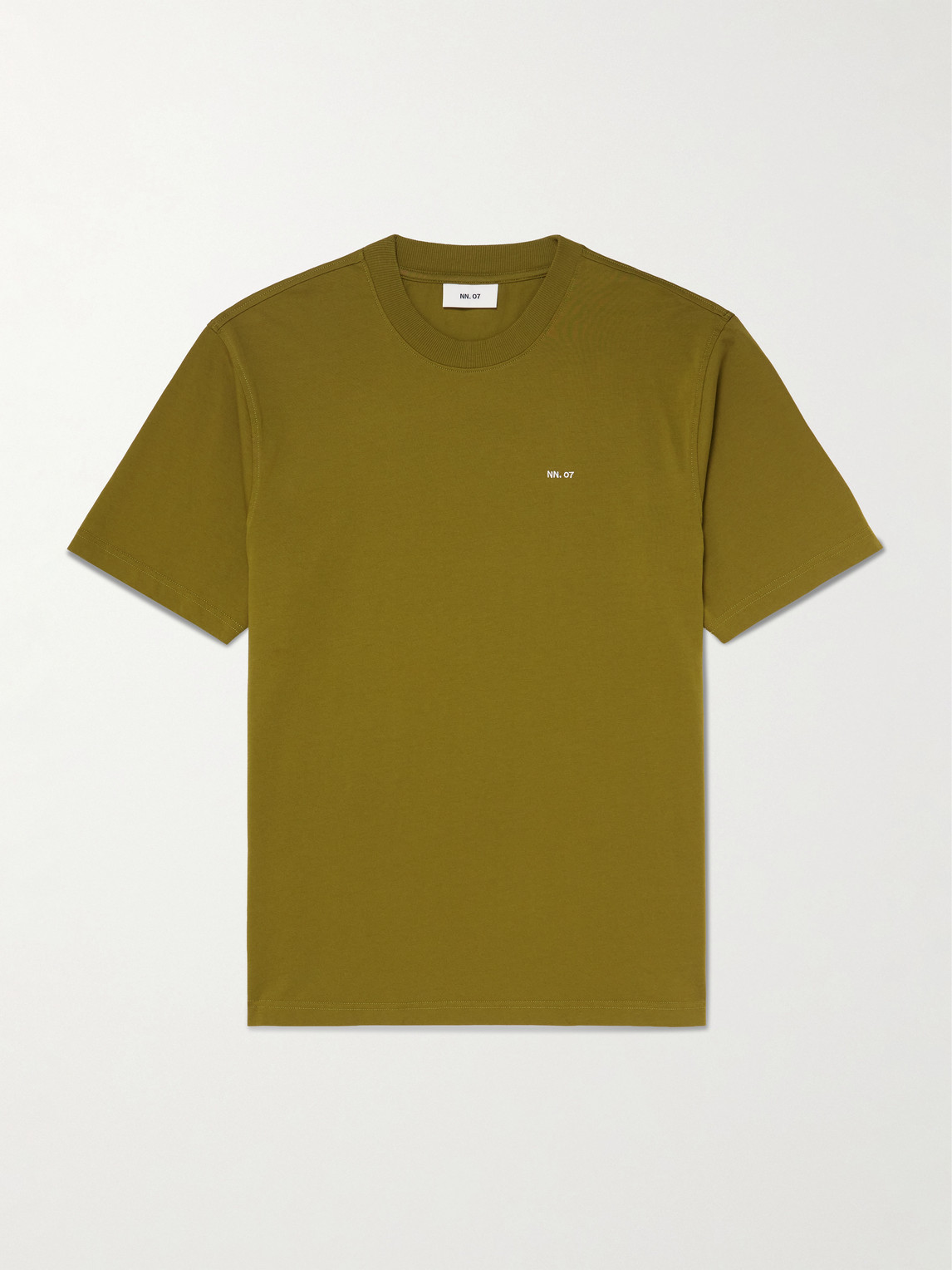 Nn07 Adam 3209 Logo-embroidered Pima Cotton-jersey T-shirt In Green