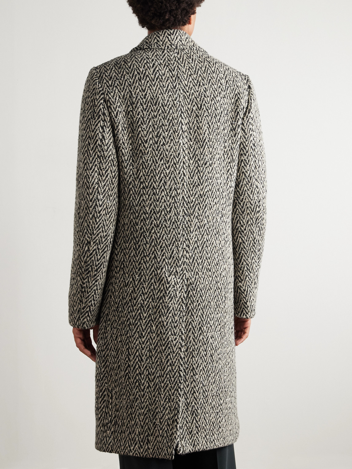 Massimo Alba Mercury Herringbone Wool-blend Coat In Neutral
