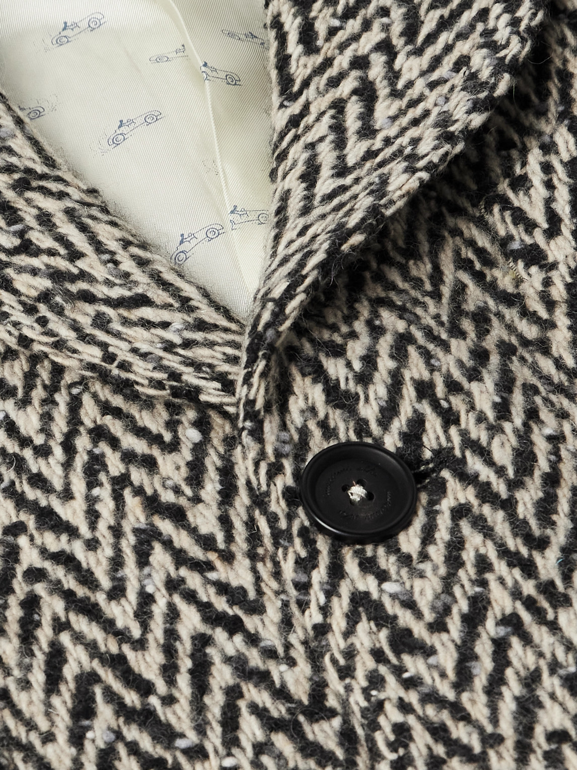Massimo Alba Mercury Herringbone Wool-blend Coat In Neutral