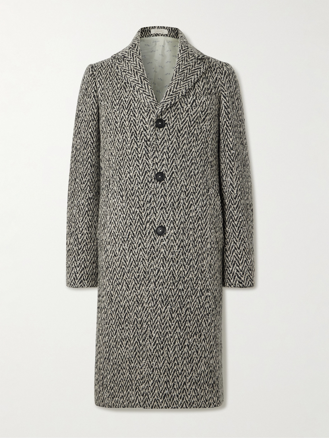 Massimo Alba Mercury Herringbone Wool-blend Coat In Neutral