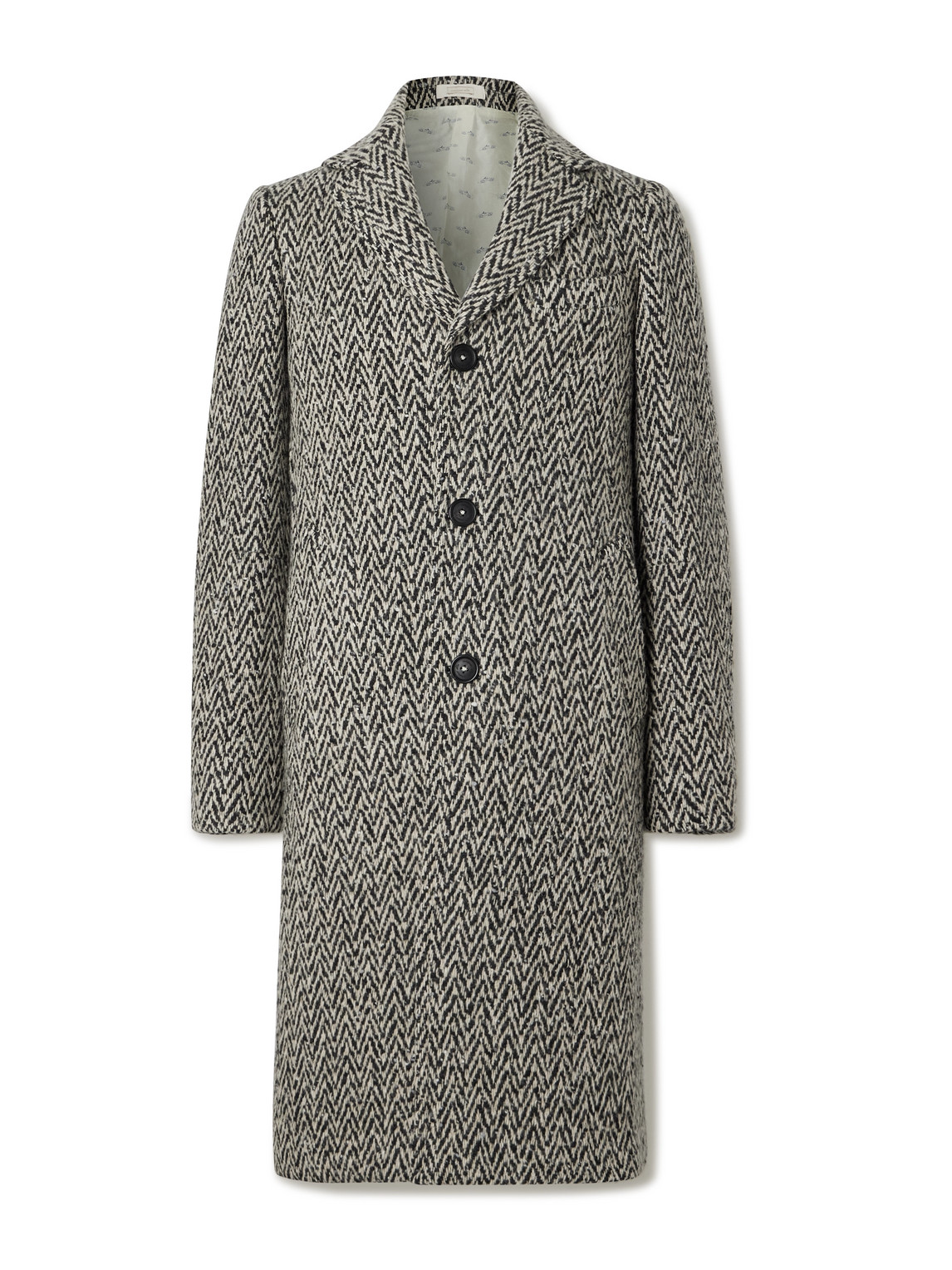 Massimo Alba Mercury Herringbone Wool-blend Coat In Neutral