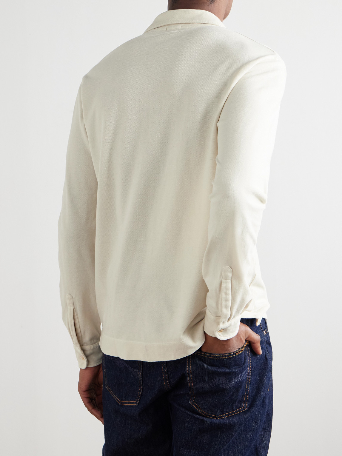 Massimo Alba - Ischia Cotton And Cashmere-blend Piqué Polo Shirt - Men - Neutrals - Xxl 